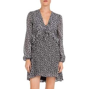 The Kooples Ruffled Baroque Print Mini Dress L